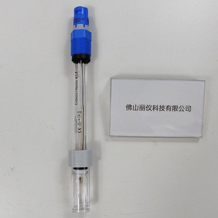 E+H CPS11E-AA7BAA2 pH sensor glass bulb and PTFE diaphragm close-up