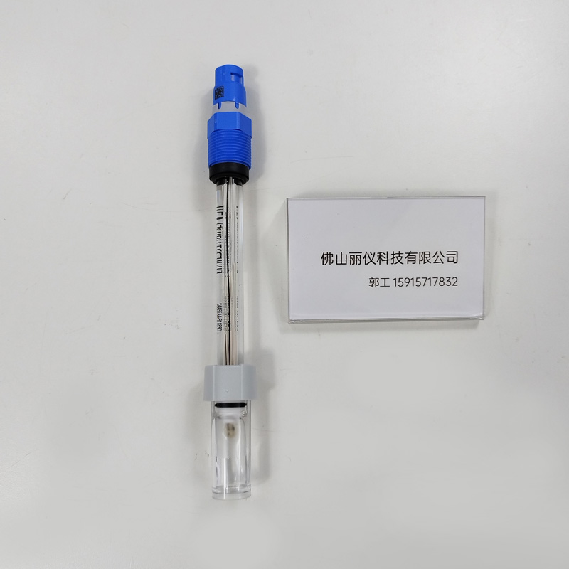 E+H CPS11E pH sensor glass bulb and PTFE diaphragm close-up